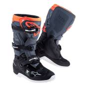 Bottes cross Alpinestars Tech 7S noir/gris foncé/rouge fluo- US-8