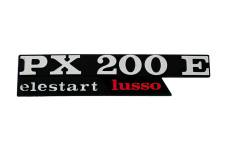 Logo Vespa PX 200 E Elestart Lusso Noir/Chrom/Rouge