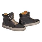 Baskets moto femme cuir Helstons Maya Armalith gris/noir- 42