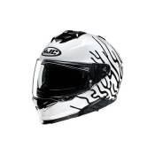 Casque intégral HJC i71 Celos MC3H blanc/noir/jaune- M