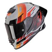 Casque intégral Scorpion Exo-R1 Evo II Adrenaline gris/rouge/orange-
