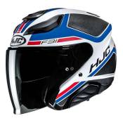 Casque jet HJC F31 Ceron MC21SF bleu/blanc/rouge/noir mat- XL