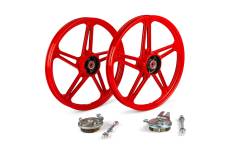 Jantes Av. / Ar. 17" type Bernardi Rouge Peugeot 103
