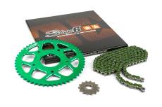 Kit chane 13x53 - 420 Stage6 alu CNC Vert Peugeot /