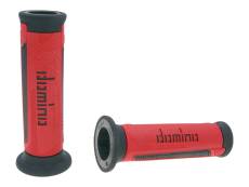 Poignes Domino A350 On-Road rouge / noir (extrmit ouverte)