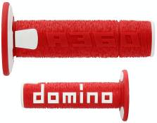 Poignes Off Road Domino A360 rouge / blanc