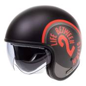 Casque jet HJC V30 Harvey MC1SF noir/rouge/gris mat- S