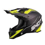 Casque cross Shot Lite Prism noir/jaune fluo mat (ECE 22.05)- S