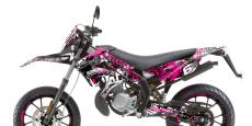 Kit dco Derbi X-Treme 2011 - 2017 Stage6 rose / noir