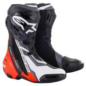 Bottes Alpinestars Supertech R rouge fluo/blanc/gris-