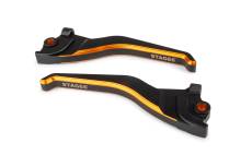 Leviers de frein Stage6 CNC Noir/Orange MBK Nitro