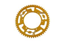 Couronne 53 dents - 420 Doppler alu CNC Or Aprilia