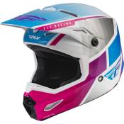 Casque cross Fly KINETIC DRIFT - ROSE/BLANC/BLEU 2022