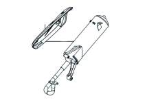 Pot d'chappement d'origine Kymco Agility 50cc 4T 12"