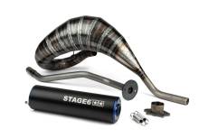 Pot d'chappement Derbi Stage6 80 - 90 bleu / noir