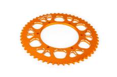 Couronne 53 dents - 420 Stage6 alu CNC Orange Aprilia