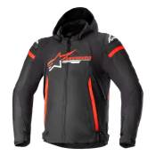 Blouson textile Alpinestars Zaca Waterproof noir/rouge/blanc- S