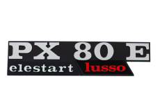 Logo Vespa PX 80 E Elestart Lusso Noir/Chrom/Rouge