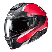 Casque modulable HJC i91 Felio MC1SF noir/rouge/blanc mat- L