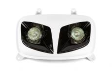 Phare avant double optique R8 blanc / noir MBK MBK
