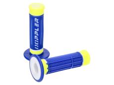 Poignes Doppler Grip 3D bleu / blanc / jaune fluo
