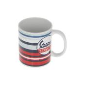 Tasse Vespa Servizio Rayures bleu/rouge/blanc