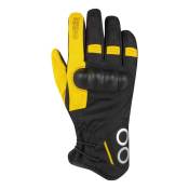Gants cuir/textile femme Bering Lady Zephyr noir/gris/jaune- T9