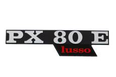 Logo Vespa PX 80 E Lusso Noir/Chrom/Rouge