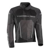 Blouson textile Ixon T-Rex noir/blanc/gris- L