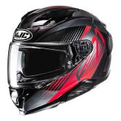 Casque intégral HJC F71 Catos MC1 noir/gris/rouge brillant- 2XL