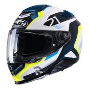 Casque intégral HJC RPHA 71 Hapel MC3H blanc/noir/bleu/jaune- L