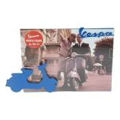 Cadre photo Vespa 25x15cm bleu