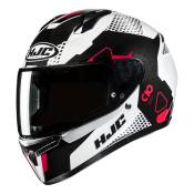 Casque intégral HJC C10 Aspa MC1 noir/blanc/rouge brillant- S