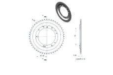 Couronne Teknix 48 dents MBK 51 (jante Grimeca)