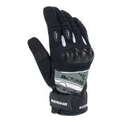 Gants cuir/textile Bering Morius noir/gris/blanc- T10
