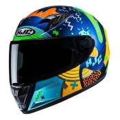 Casque intégral enfant HJC Y10 Mika MC26 bleu/orange/vert brillant- L