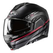 Casque modulable HJC i100 Sysma MC1SF noir/gris/rouge mat- 2XL