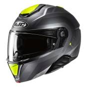 Casque modulable HJC i91 Arven MC3HSF gris/jaune fluo mat- XS