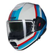 Casque modulable Nolan N120-1 Lineo 347 blanc/bleu/rouge brillant- XS