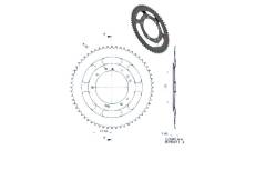 Couronne Teknix 56 dents MBK 51 (jante Grimeca)