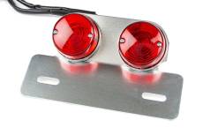 Feu arrire double feu rouge avec support de plaque