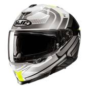 Casque intégral HJC i71 Viz MC3H gris/blanc/jaune fluo brillant- 2XL