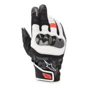 Gants cuir/textile Alpinestars SMX Z Drystar noir/blanc/rouge- M