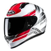 Casque intégral HJC C10 Hiper MC1 blanc/rouge/gris brillant- XS
