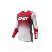 Maillot cross Shot Aerolite Ultima rouge/gris/blanc-