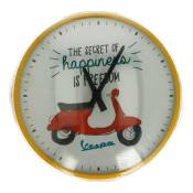Horloge Vespa Primavera Ø230mm blanc/jaune