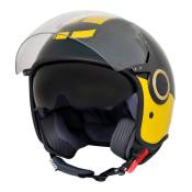 Casque jet Vespa VJ Racing Sixties vert/jaune- S