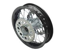 Roue arrire alu Supermoto 2.5x12" avec disque et couronne