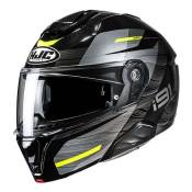 Casque modulable HJC i91 Dusk MC3H noir/gris/jaune fluo brillant- M