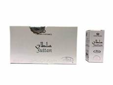 Pack de 12 Musc Parfum Al Rehab Sultan 3ml 100% Huile + 1 Bakhoor AL-ZAHRA Gratuit